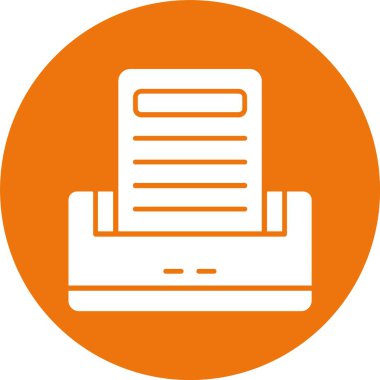 İş web simgesini yazdır, basit vektör illüstrasyonuName.