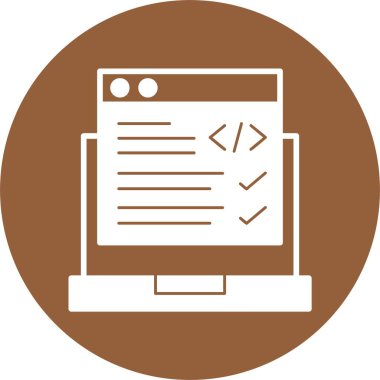 Kod Düzeltme web simgesi, basit vektör illüstrasyonu.