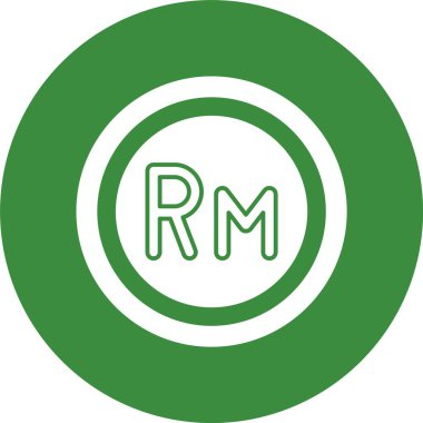 Malezya Ringgit Sembolü. Web simgesi basit illüstrasyon