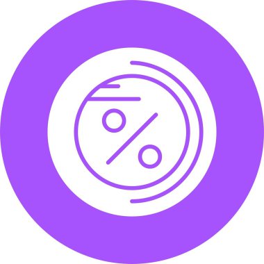 Yüzde web simgesi, basit vektör illüstrasyonu.