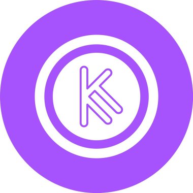 Kenya Şilin Sembolü. Web simgesi basit illüstrasyon