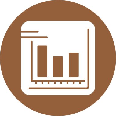 finans grafiği simgesi, vektör illüstrasyonu basit tasarım