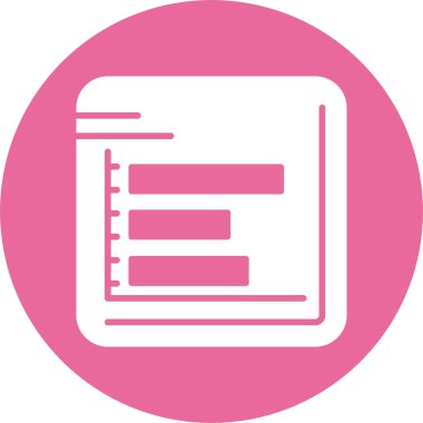 Çubuk Grafik web simgesi, basit vektör illüstrasyonu