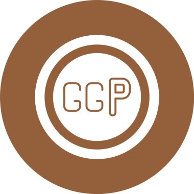 Guernsey Pound Sembolü. Web simgesi basit illüstrasyon