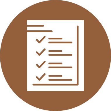 Web simgesini listele, basit vektör resimlemesi.