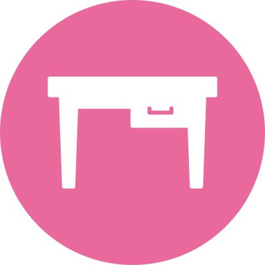 Masa. Web simgesi basit illüstrasyon 