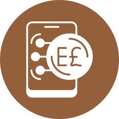 Mısır Para Birimi web simgesi basit illüstrasyon