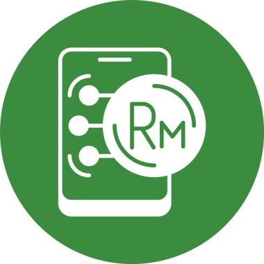  Malezya Ringgit Web simgesi basit illüstrasyon