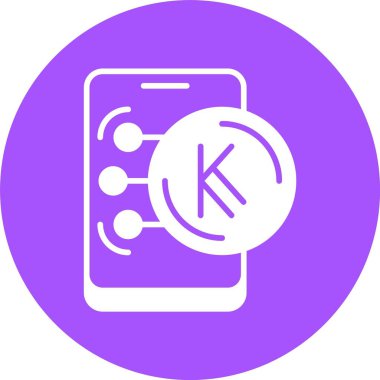 Kenya Şilin web simgesi basit illüstrasyon