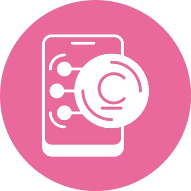  Kırgızistan Som Web simgesi Basit illüstrasyon