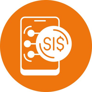 Solomon Adaları Dolar Web ikonu vektör illüstrasyonu