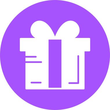 hediye web simgesi, basit vektör illüstrasyonu