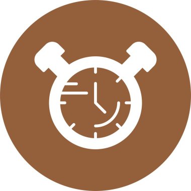 Alarm saati web simgesi, basit vektör illüstrasyonu