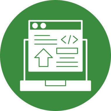 Ön yüzey Geliştirme web simgesi, basit vektör illüstrasyonu