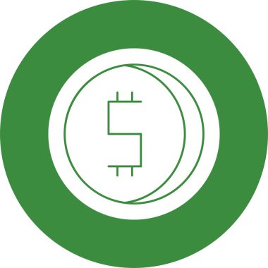 Dolar para simgesi, vektör illüstrasyonu 