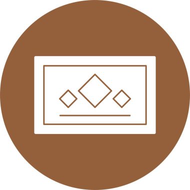 İş kartı web simgesi, basit vektör illüstrasyonu