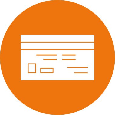 Kredi kartı web simgesi, basit vektör illüstrasyonu