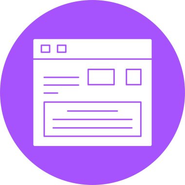 Platform web simgesini paraya çevir, basit vektör illüstrasyonu