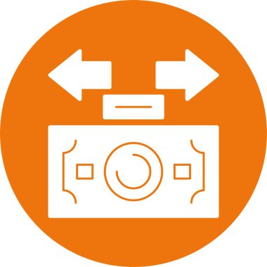 Para transferi web simgesi, basit vektör illüstrasyonu