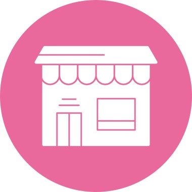 Depo önü web simgesi, basit vektör illüstrasyonu