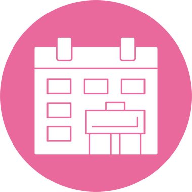 Takvim web simgesi, basit vektör illüstrasyonu