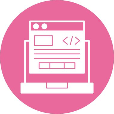 Web simgesi programlama, basit vektör illüstrasyonu