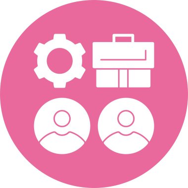 Grup web simgesi, basit vektör illüstrasyonu