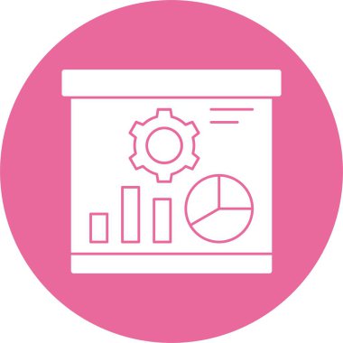 Sunum web simgesi, basit vektör illüstrasyonu