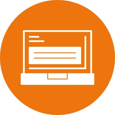 dizüstü bilgisayar web simgesi, basit vektör illüstrasyonu