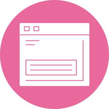 Web sitesi simgesi, basit vektör illüstrasyonu