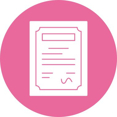 Sertifika web simgesi, basit vektör illüstrasyonu