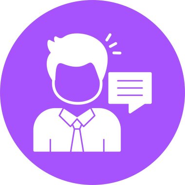 Danışmanlık web simgesi, basit vektör illüstrasyonu