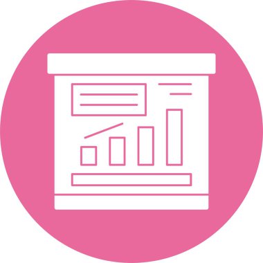 İş Planı web simgesi, basit vektör illüstrasyonu