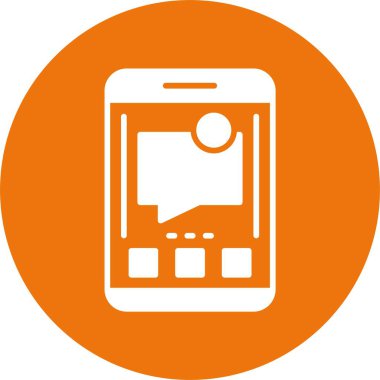 akıllı telefon simgesi, vektör illüstrasyonu basit tasarım