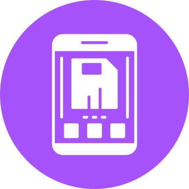 akıllı telefon simgesi, vektör illüstrasyonu basit tasarım