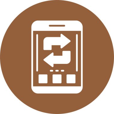 akıllı telefon simgesi, vektör illüstrasyonu basit tasarım