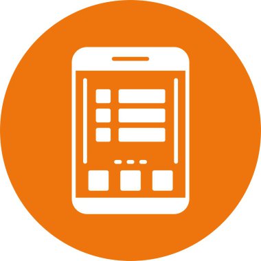 akıllı telefon simgesi, vektör illüstrasyonu basit tasarım