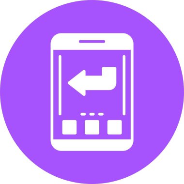 akıllı telefon simgesi, vektör illüstrasyonu basit tasarım