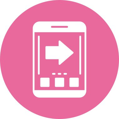 akıllı telefon simgesi, vektör illüstrasyonu basit tasarım