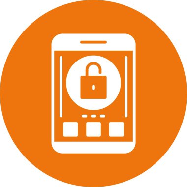 Kilit. Web simgesi basit illüstrasyon 