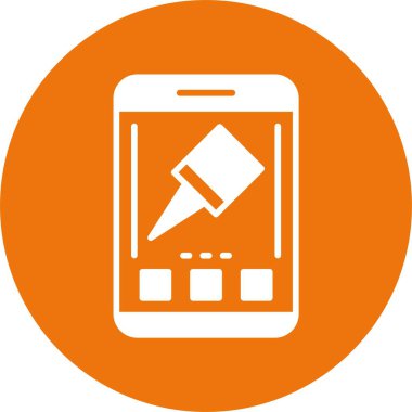 Pin ağ simgesi, basit vektör illüstrasyonu