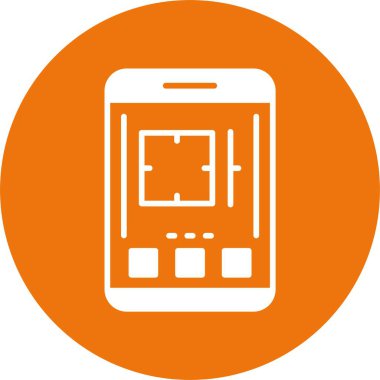 akıllı telefon simgesi, vektör illüstrasyonu basit tasarım