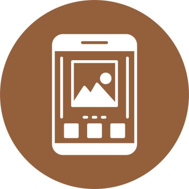 akıllı telefon simgesi, vektör illüstrasyonu basit tasarım