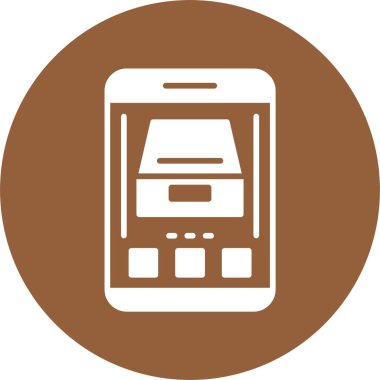 akıllı telefon simgesi, vektör illüstrasyonu basit tasarım