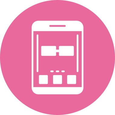 akıllı telefon simgesi, vektör illüstrasyonu basit tasarım