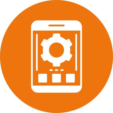 akıllı telefon simgesi, vektör illüstrasyonu basit tasarım