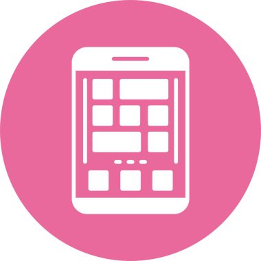 akıllı telefon simgesi, vektör illüstrasyonu basit tasarım