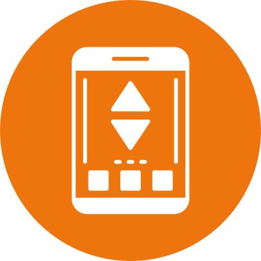 akıllı telefon simgesi, vektör illüstrasyonu basit tasarım