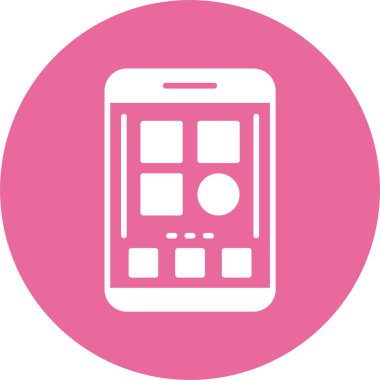 akıllı telefon simgesi, vektör illüstrasyonu basit tasarım