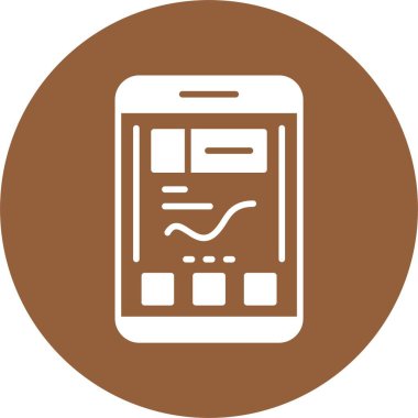 akıllı telefon simgesi, vektör illüstrasyonu basit tasarım